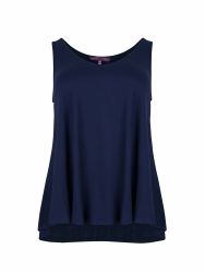Viscose curve hem V top