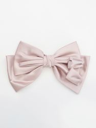 Satin bow hair clip