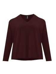 Basic knit V-neck jumper