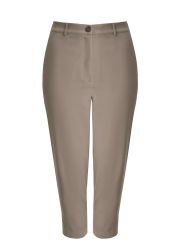 Carrot-fit tailored pants with front crease