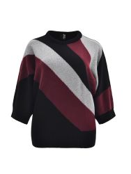 Color-block knit sweater