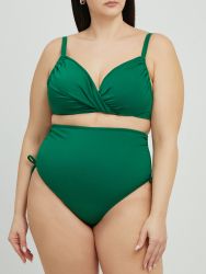 Draped bikini top