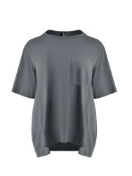 Oversized cotton t-shirt with chest pocket