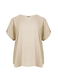 Round-neck satin top