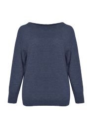 Wool-blend boat-neck sweater