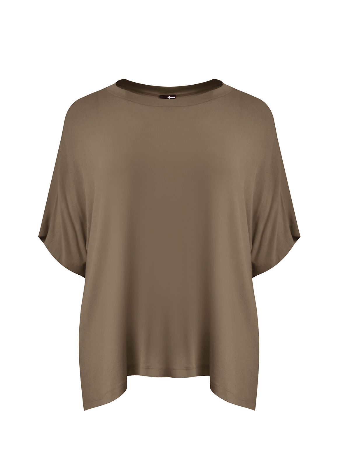 Mat Fashion Short-sleeve viscose t-shirt Brown