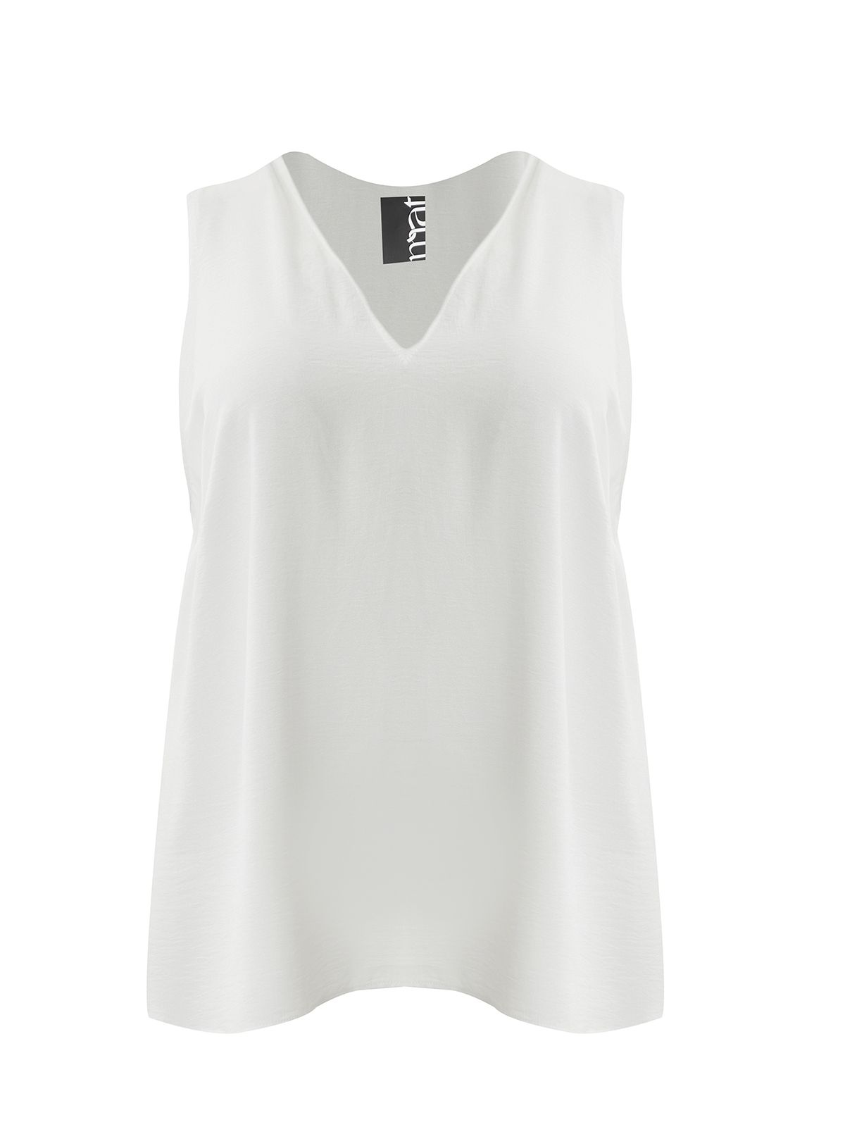 Airwashed crepe sleeveless top