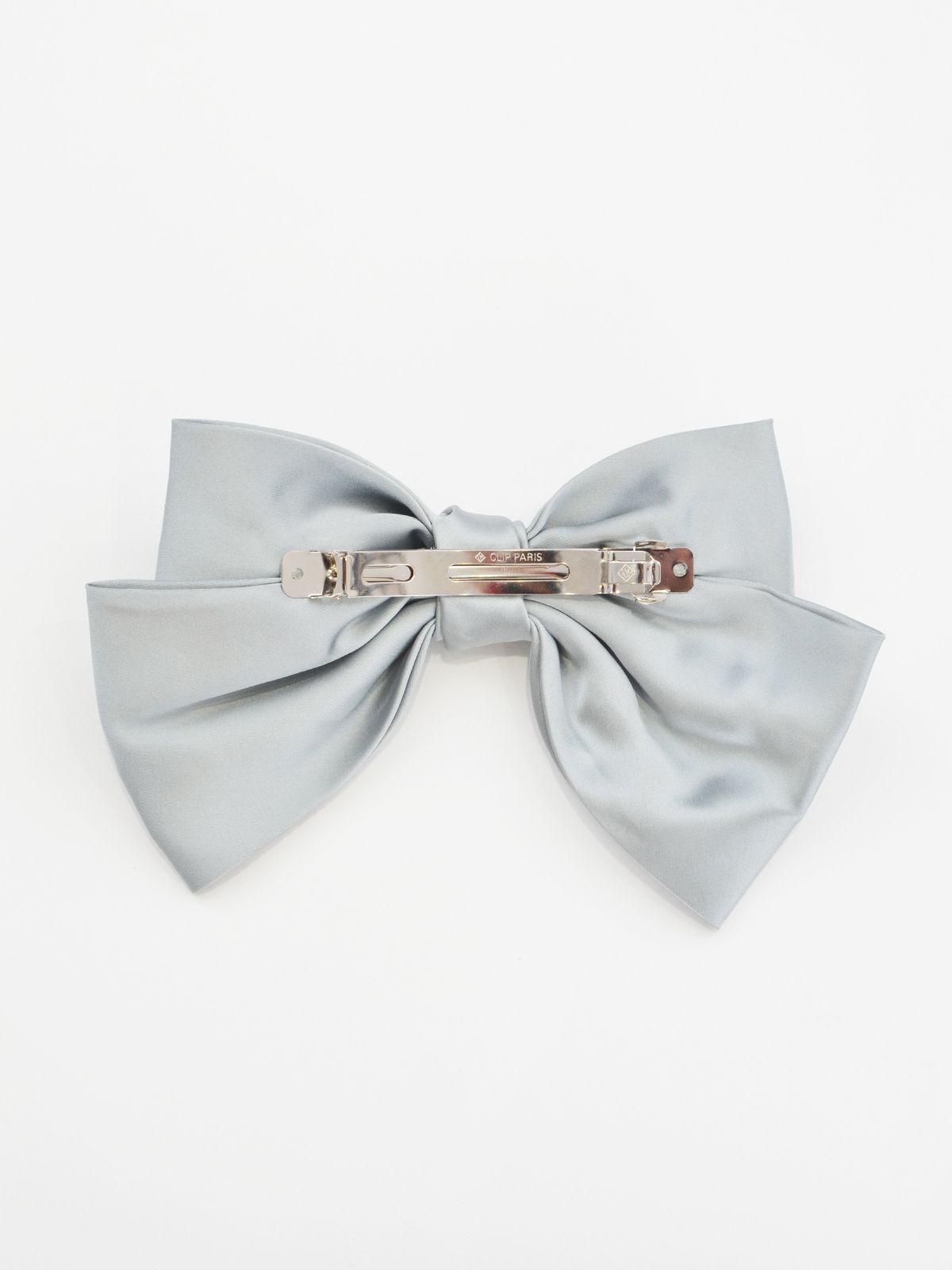 Satin bow hair clip