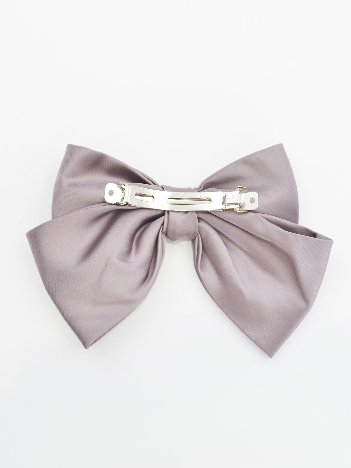 Satin bow hair clip
