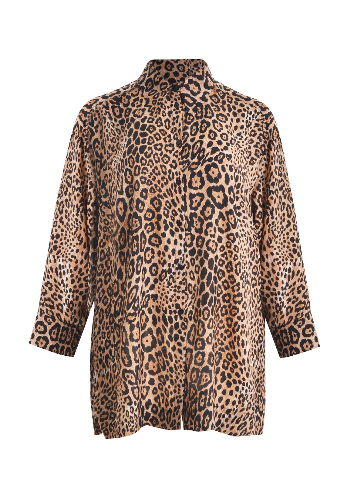Mat Fashion Μακρύ πουκάμισο με animal print Animal Print