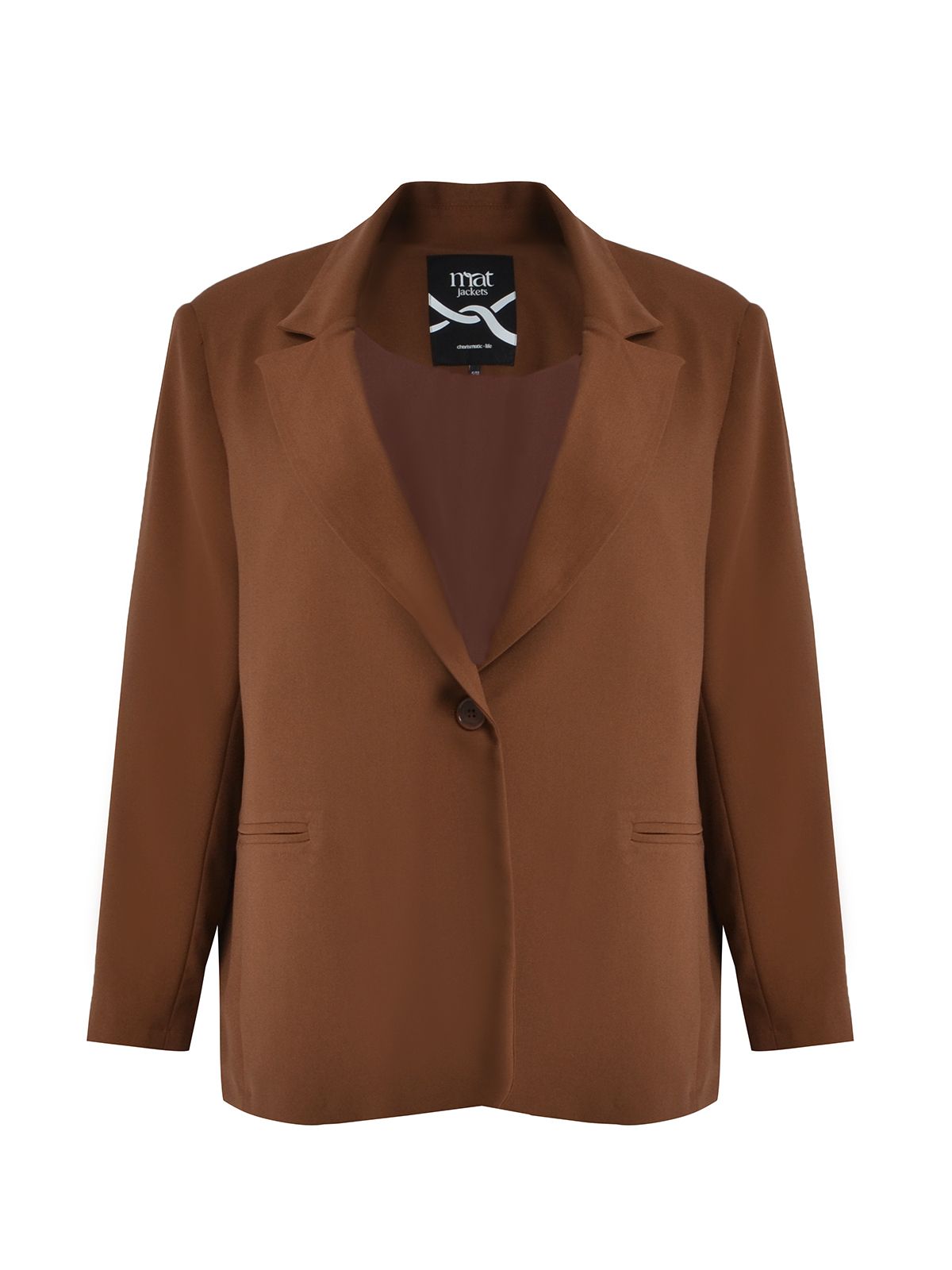 Mat Fashion Basic σακάκι μονόχρωμο 
