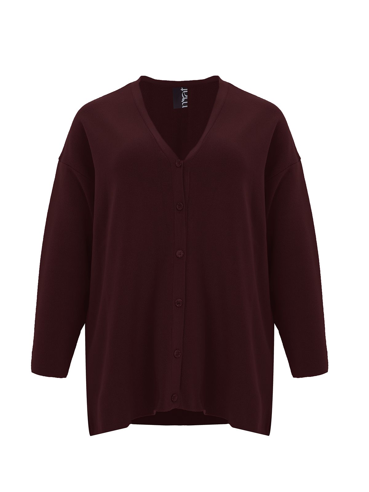 Mat Fashion Basic πλεκτή ζακέτα με κουμπιά Μπορντο
