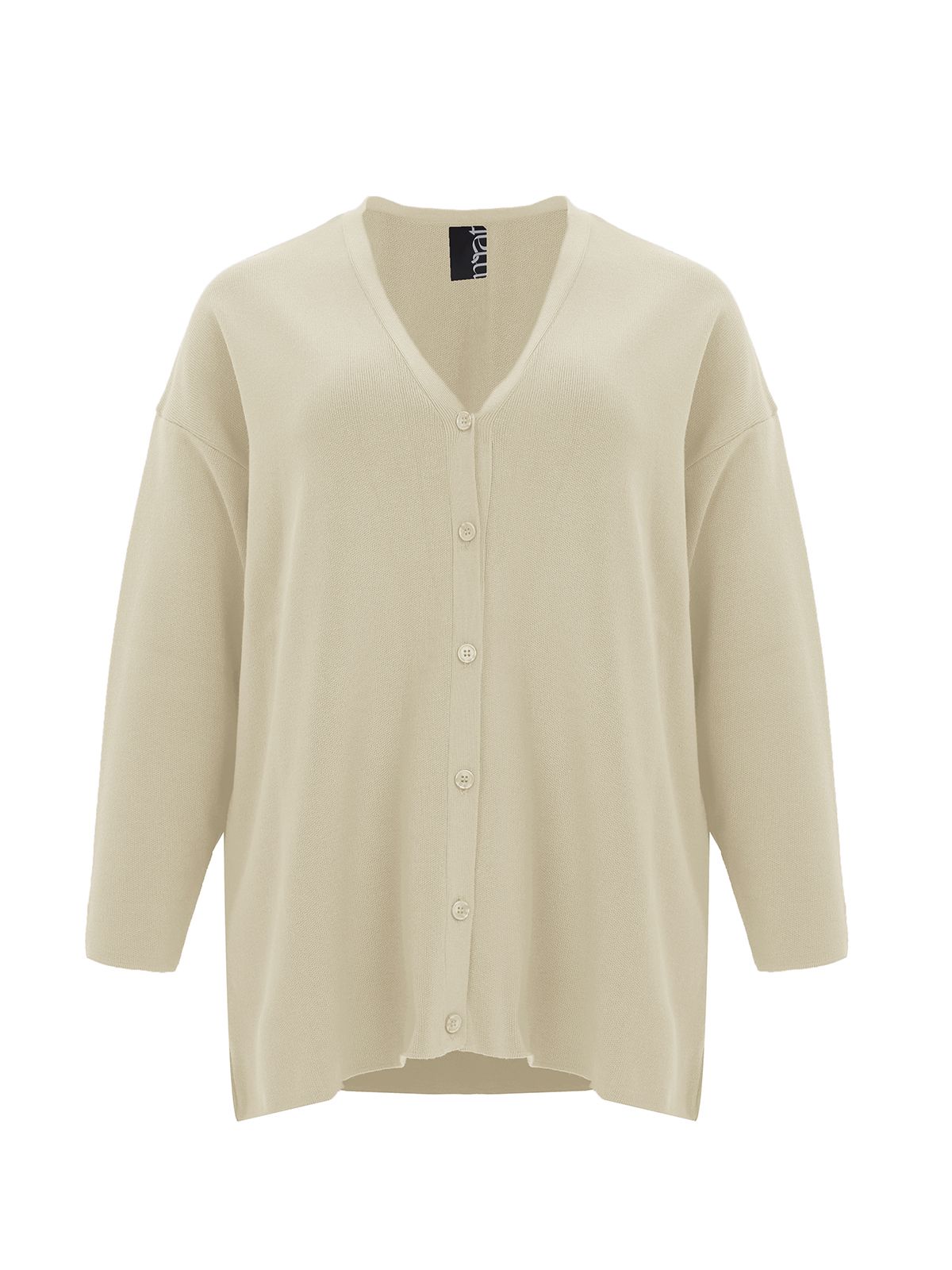 Mat Fashion Basic πλεκτή ζακέτα με κουμπιά Μπεζ