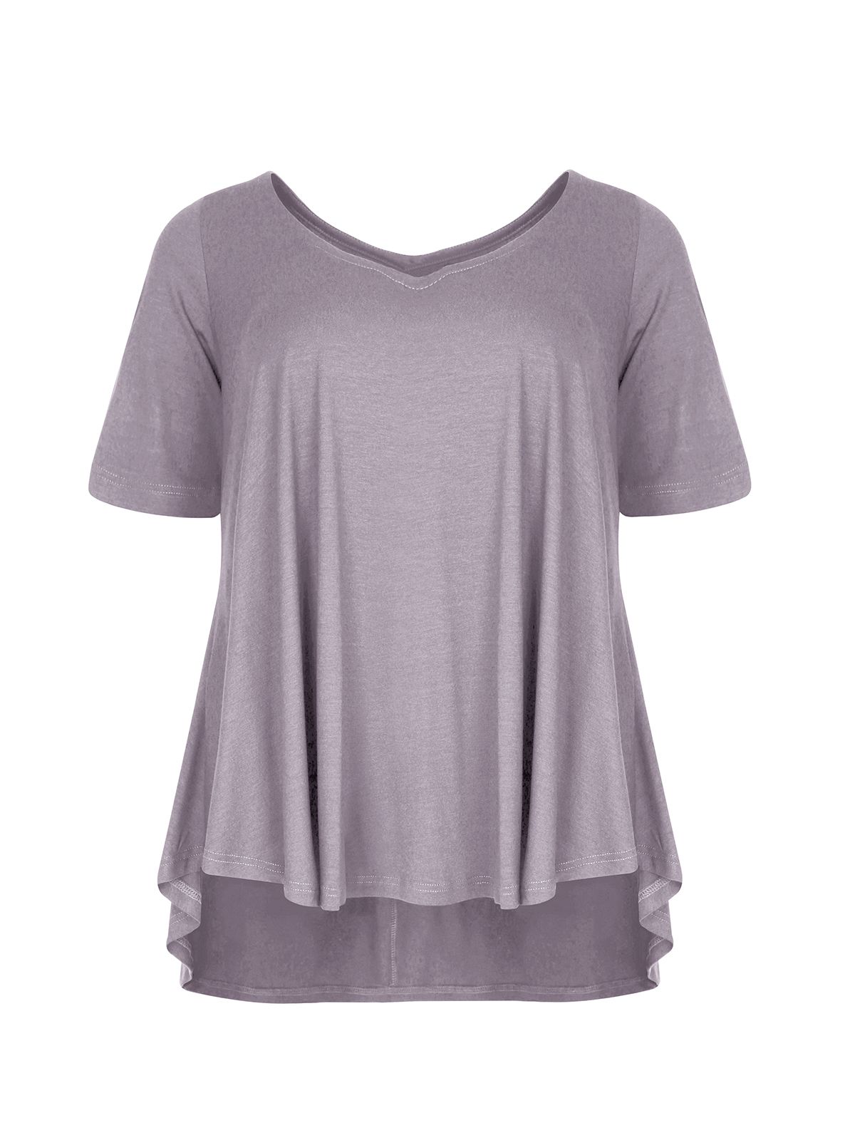 Mat Fashion Basic μπλούζα με στρογγυλάδα Ροζ