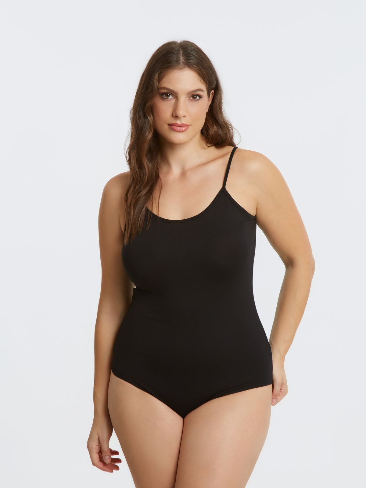 Mat Fashion Κορμάκι basic βισκόζη με λεπτή τιράντα Μαυρο