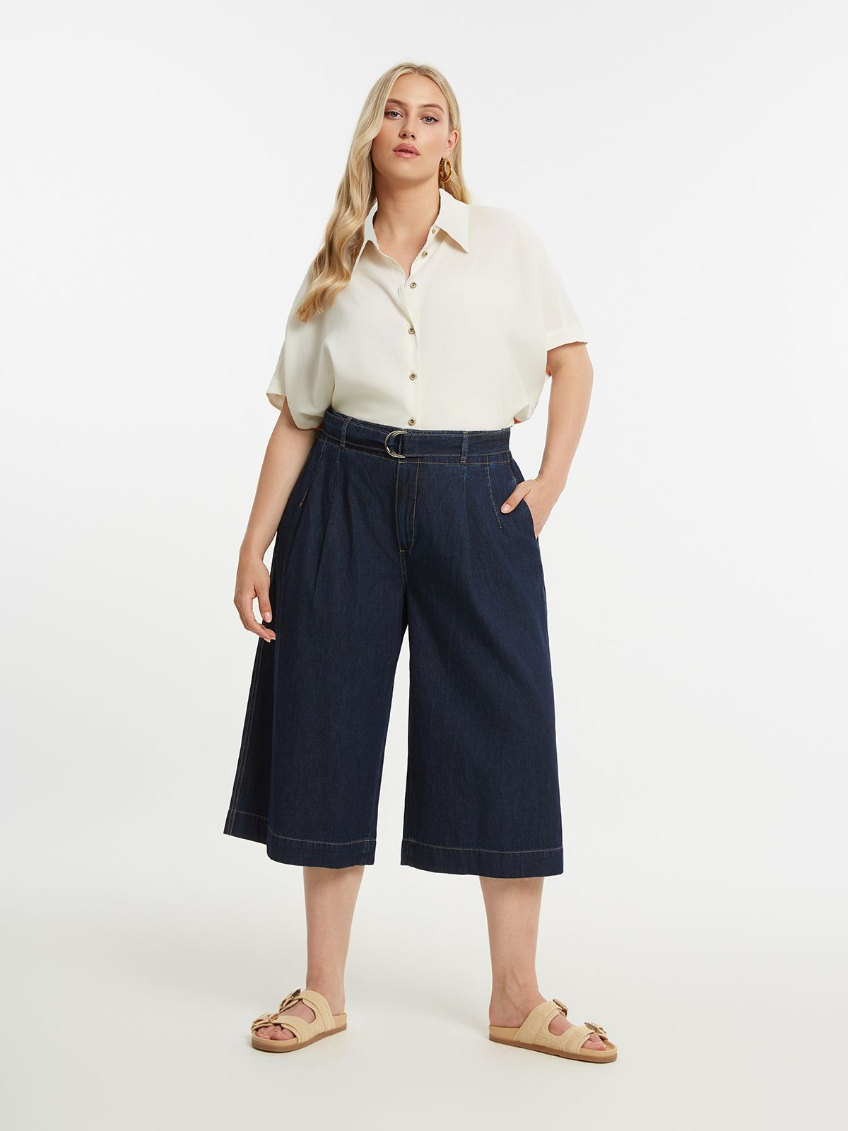 ΒΕΡΜΟΥΔΑ ΤΖΙΝ WIDE LEG DENIM