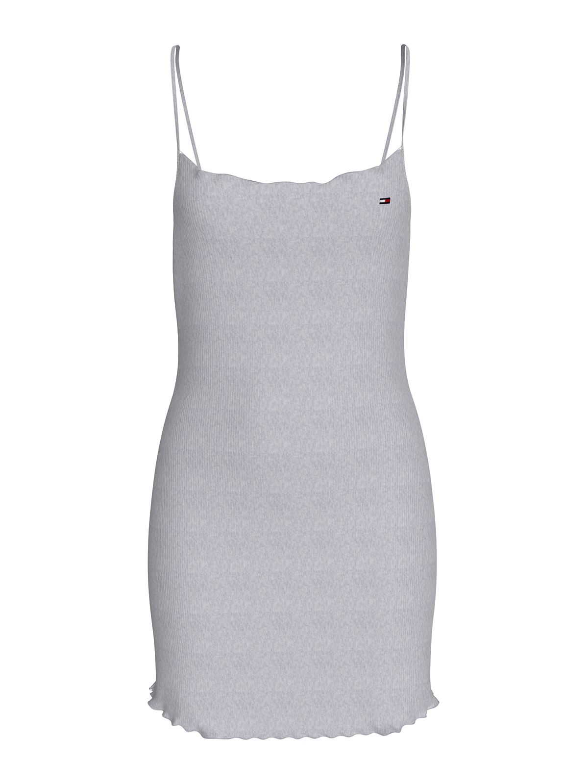 Tommy Hilfiger Φόρεμα Hilfiger Flag Ribbed Cami Nightdress Γκρι