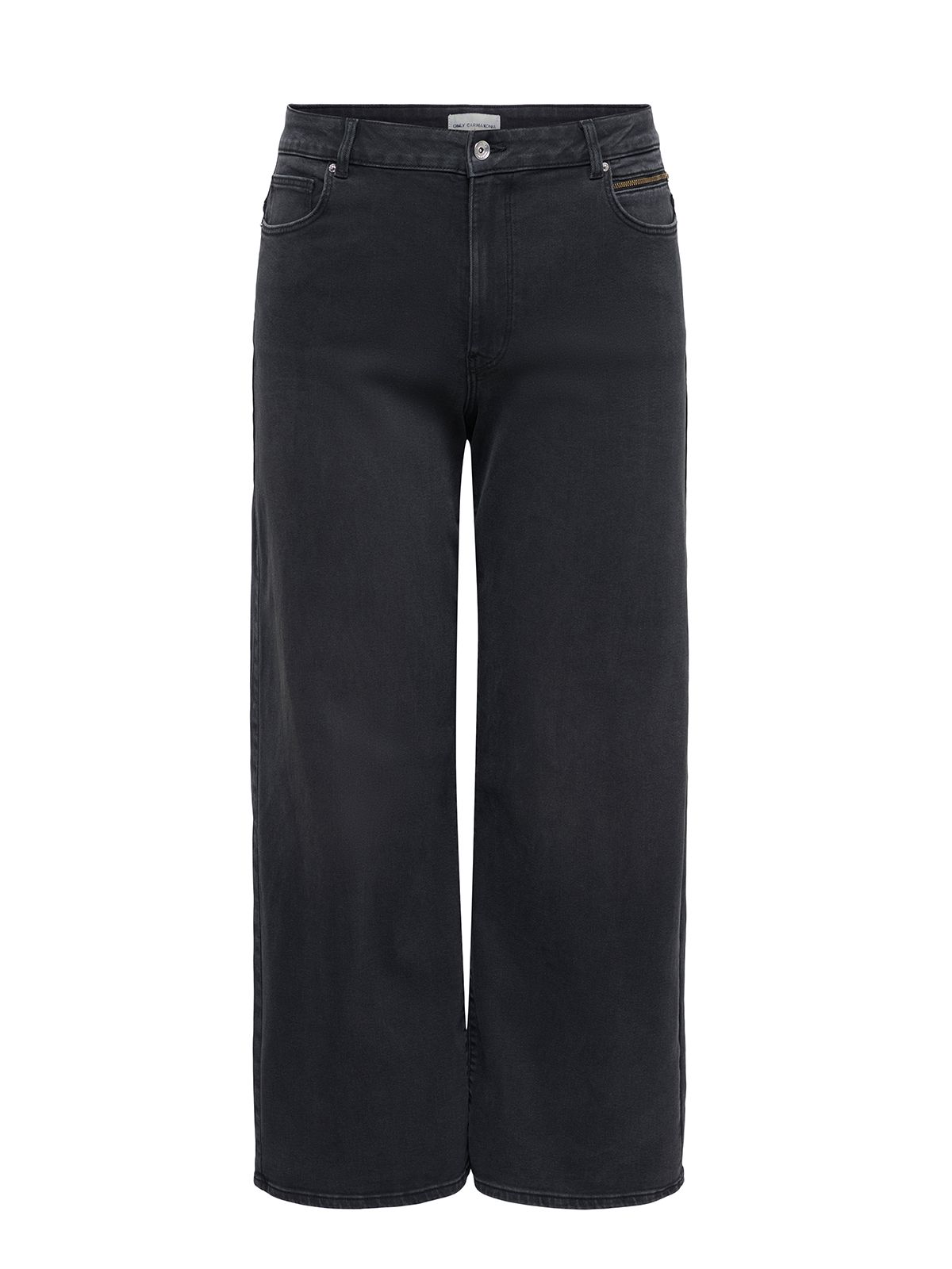 Only Carmakoma Τζιν Carmadison ψηλόμεσο wide leg Μαυρο