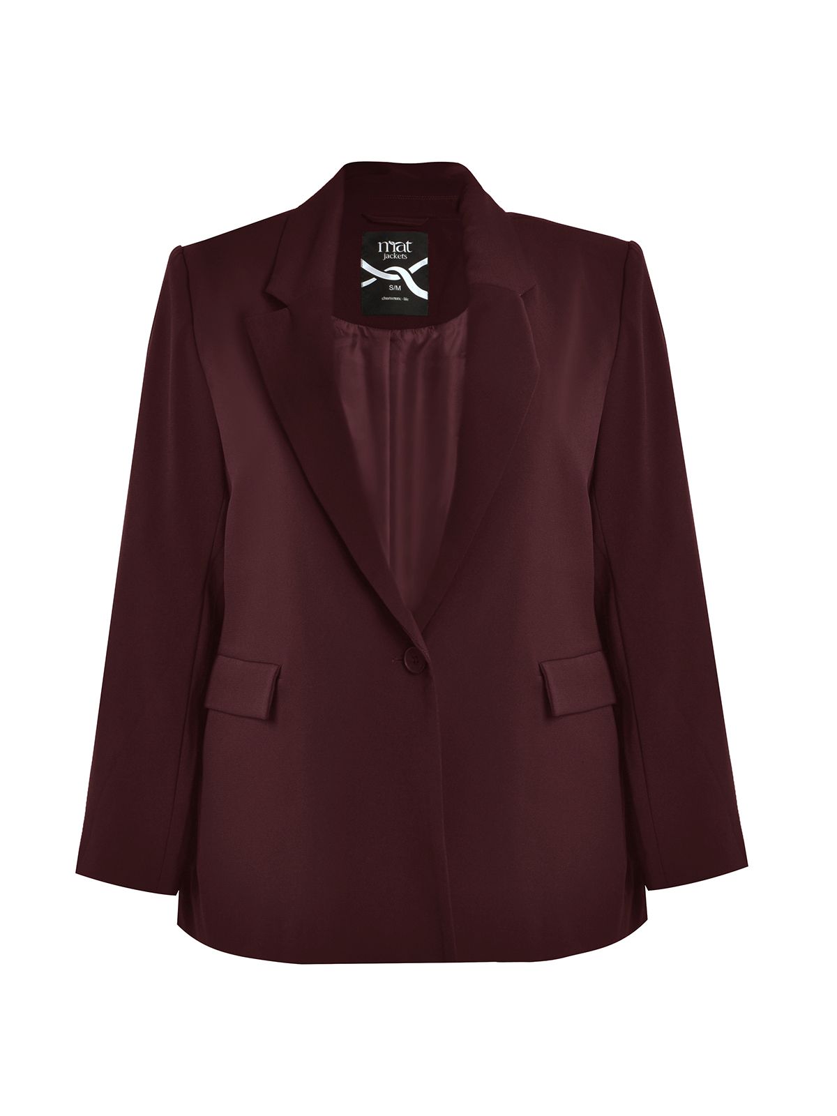 Mat Fashion Κλασικό tailored σακάκι  Μπορντο