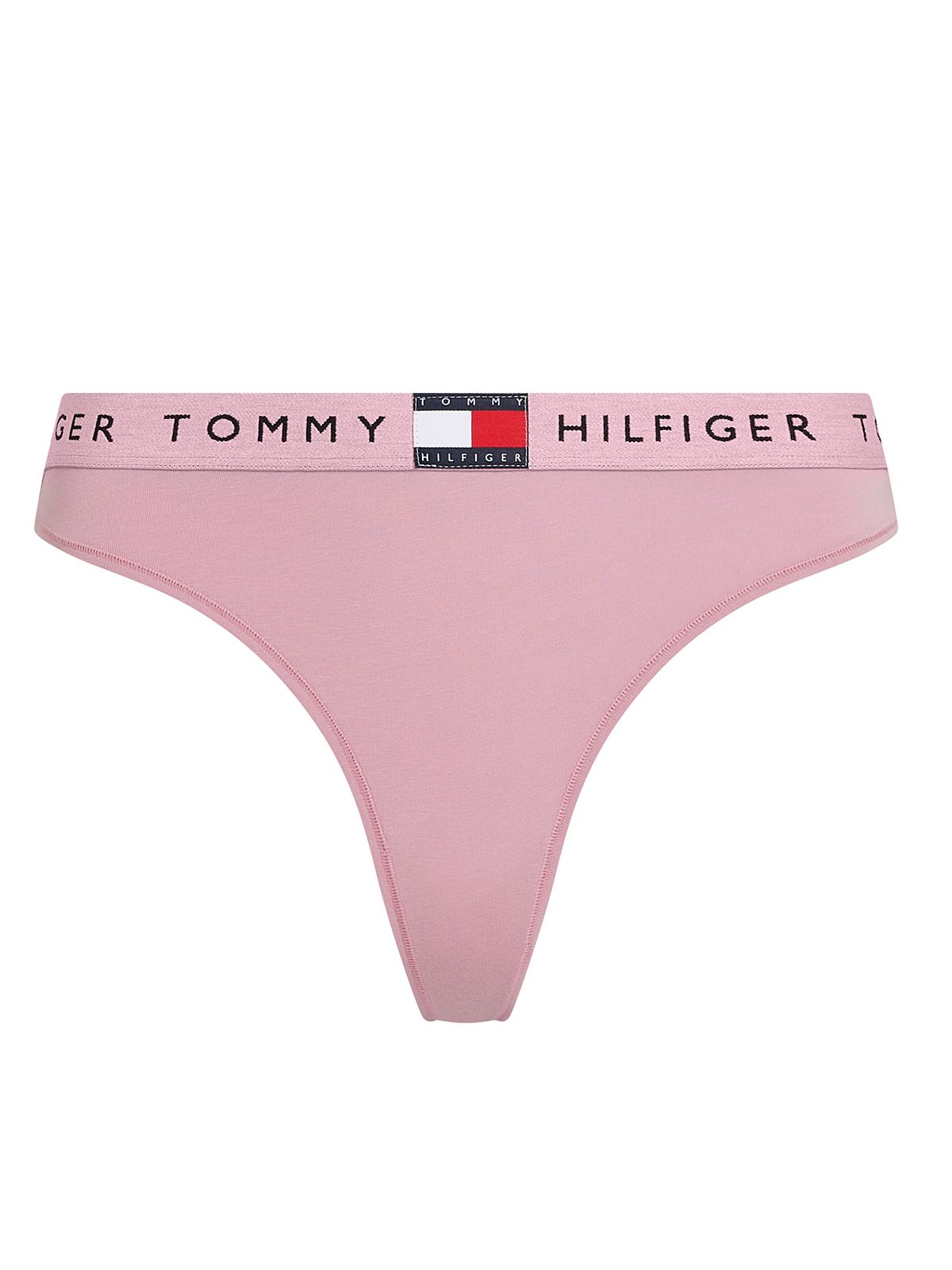 Tommy Hilfiger Σλιπ Heritage Thong Με Λογότυπο Στο Λάστιχο Ροζ