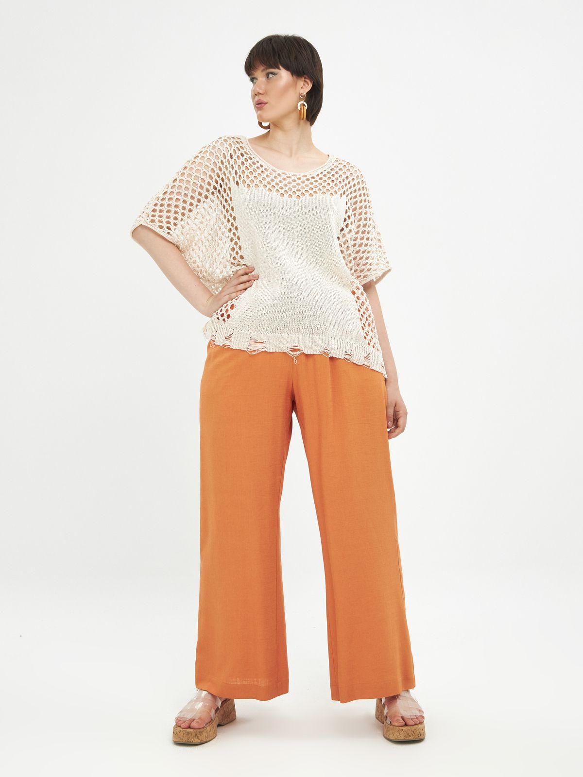 Cotton-knit pullover
