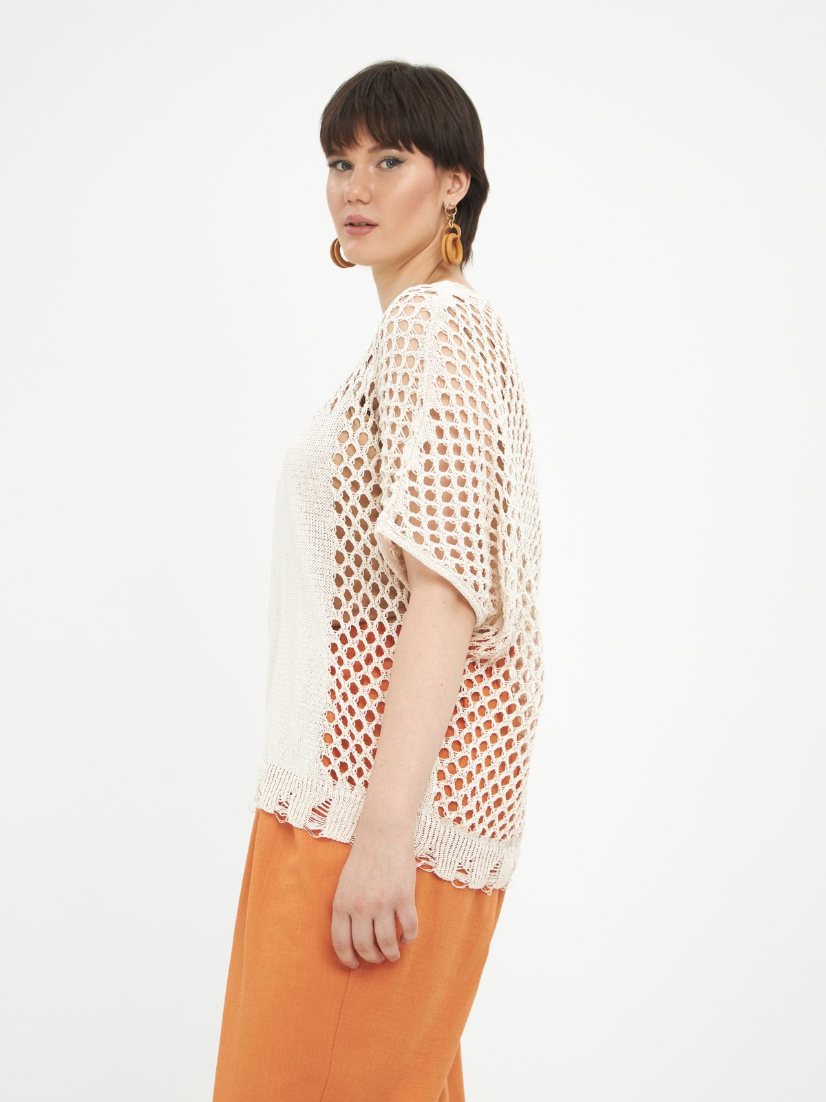 Cotton-knit pullover