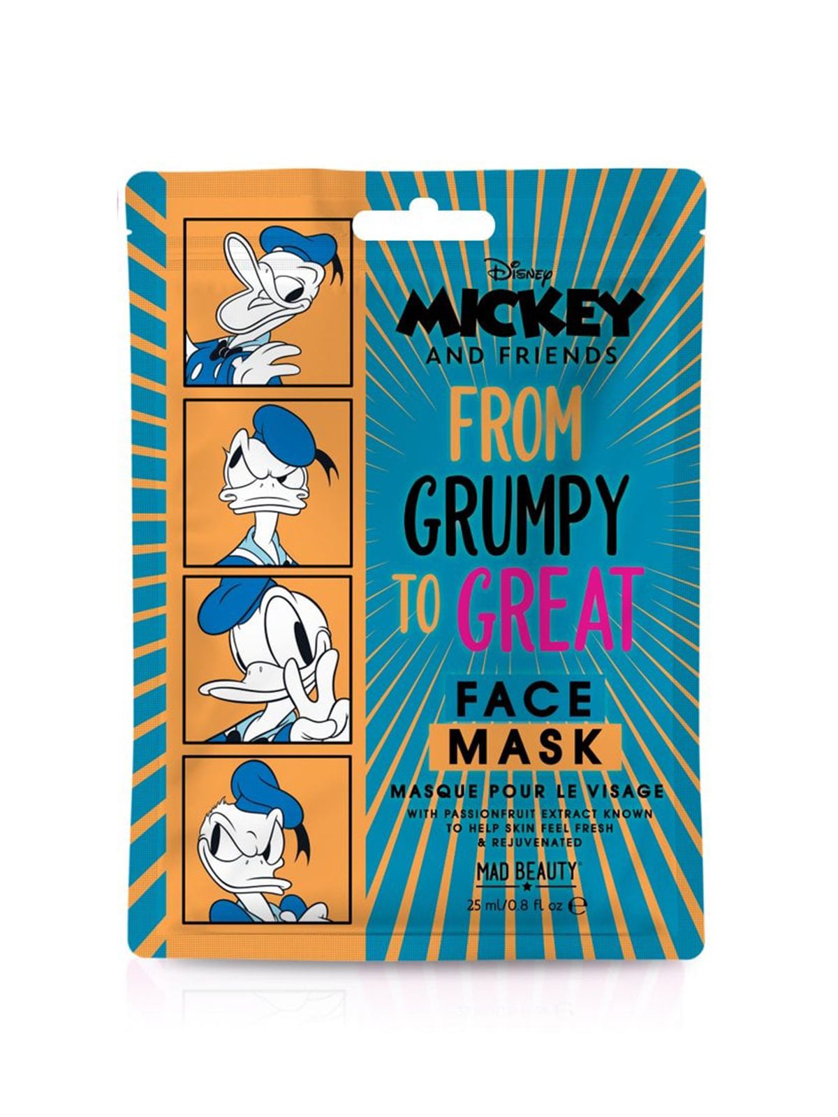 Mad Beauty Μάσκα Προσώπου Disney Mickey & Friends Face Mask Donald Duck 25ml 