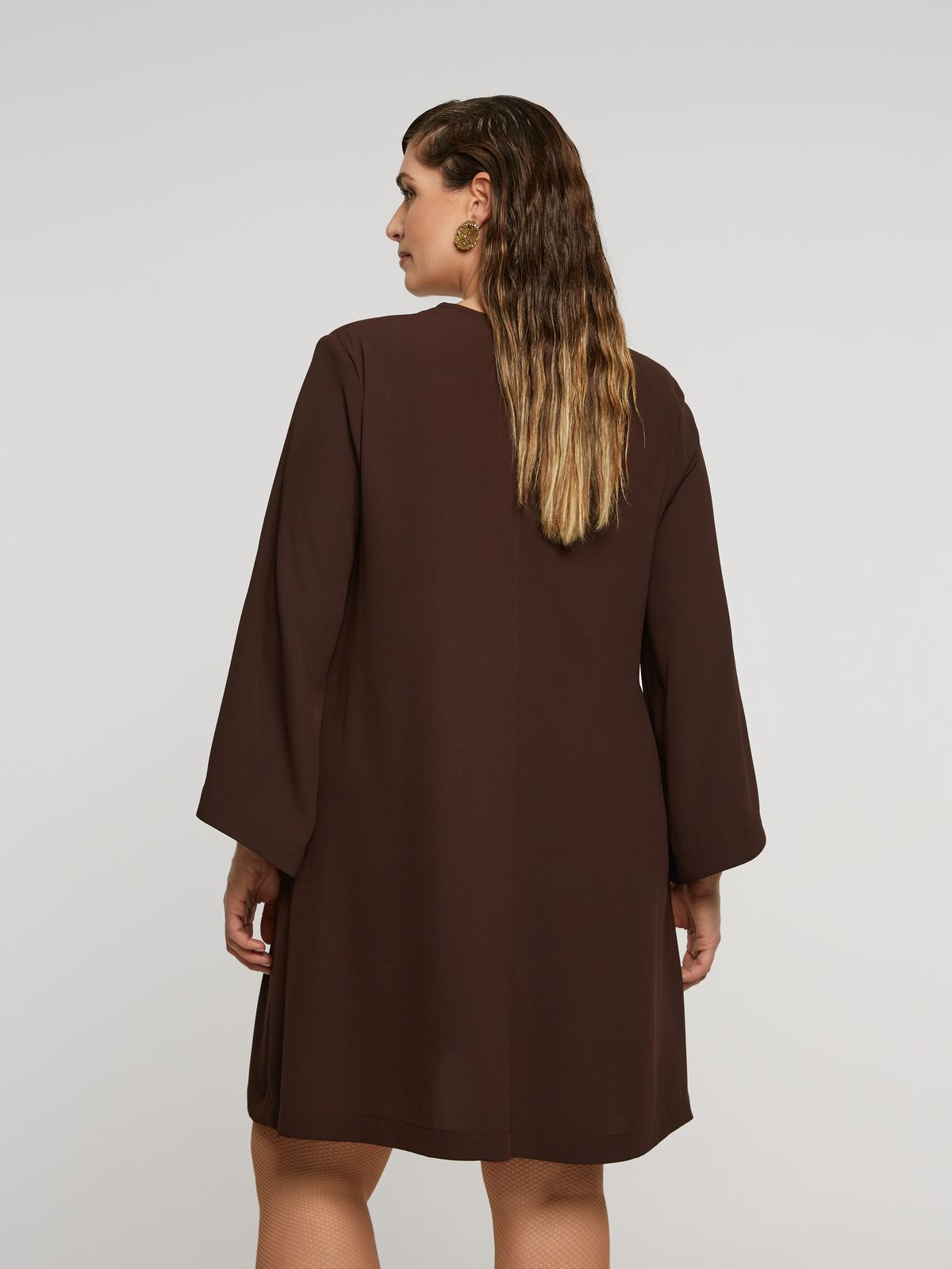 Crepe A-line mini dress