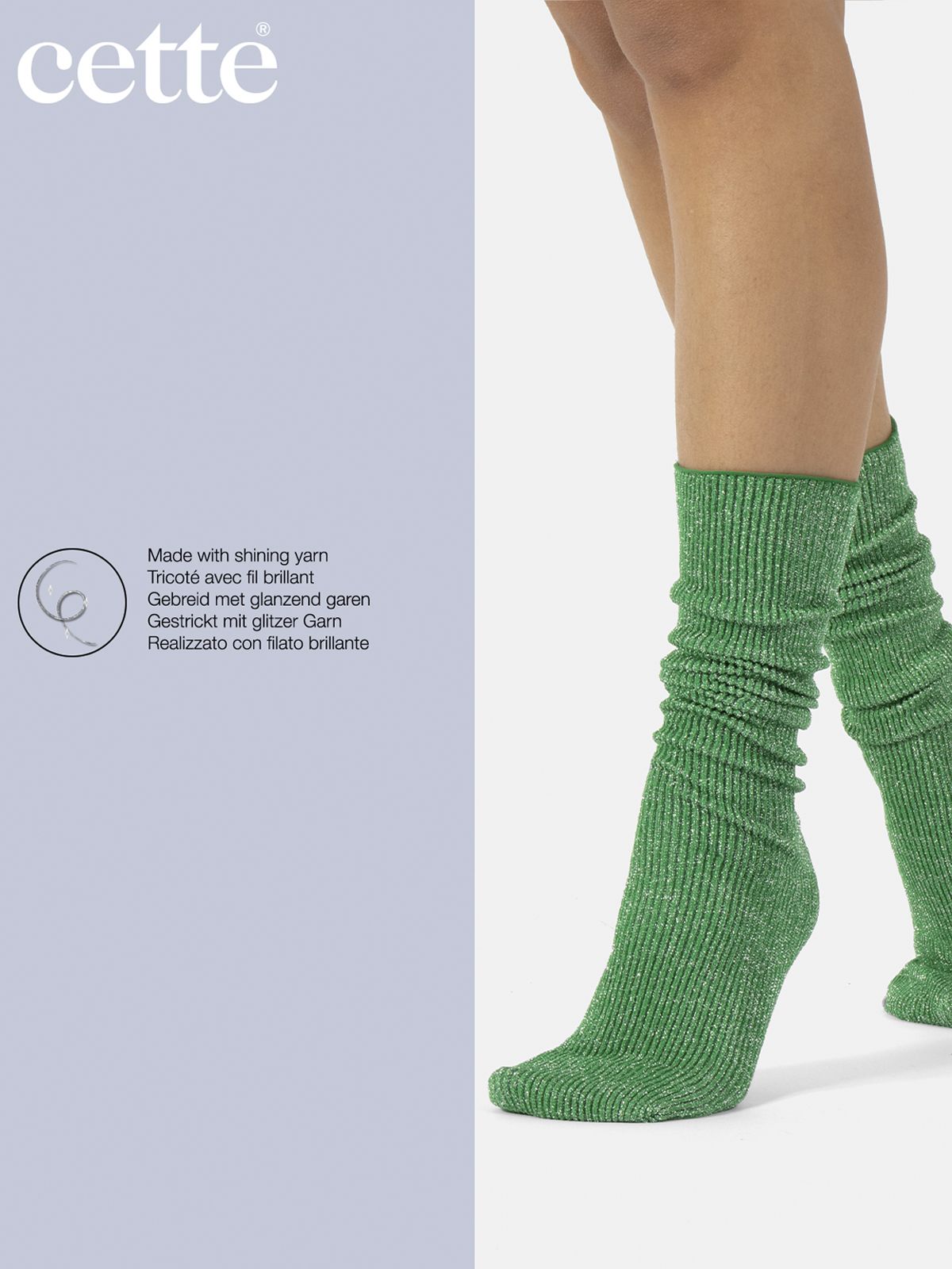 Glitter ribbed socks