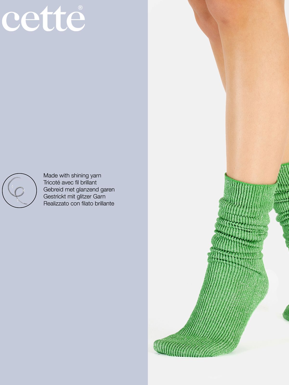 Glitter ribbed socks