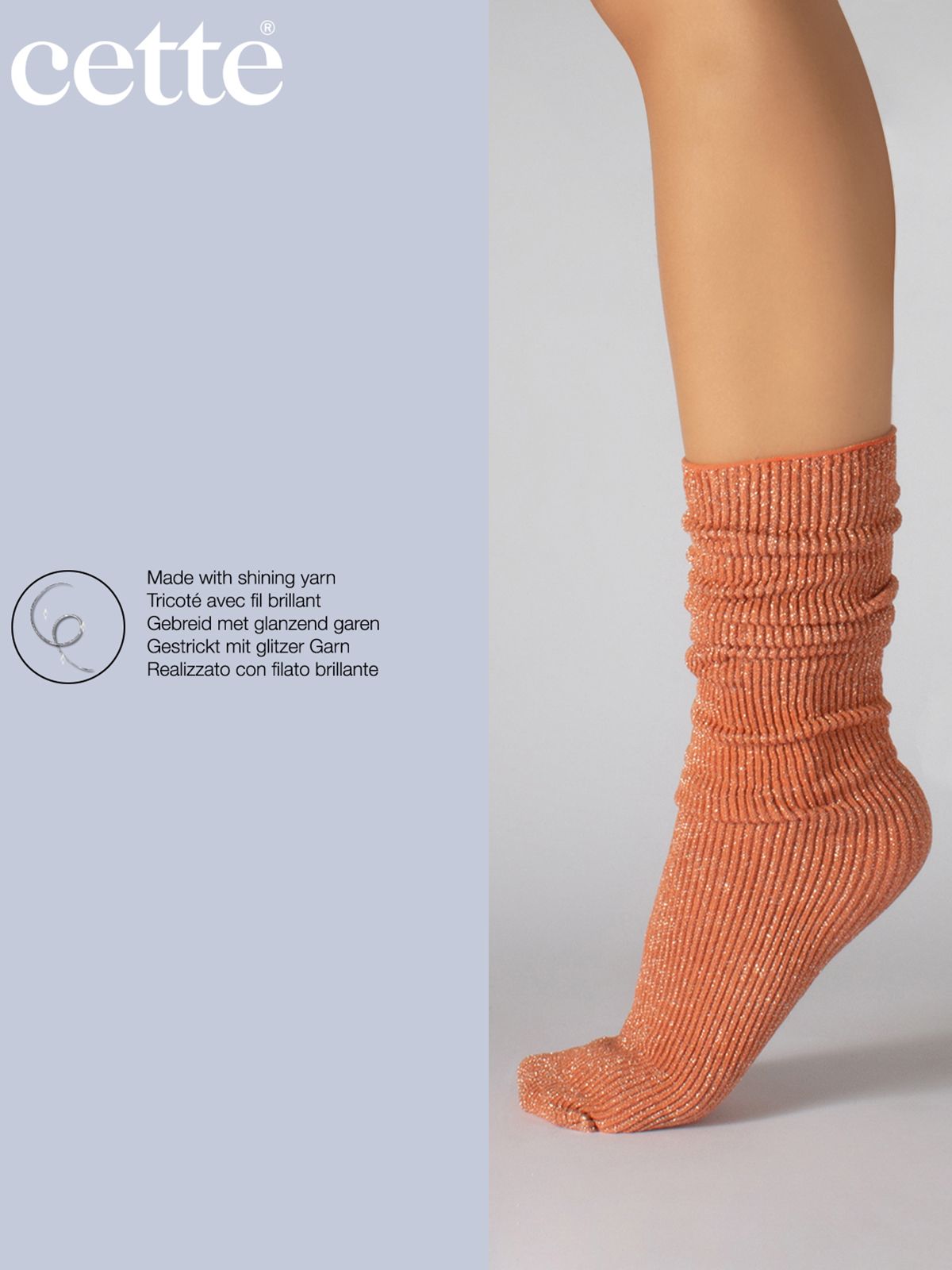 Glitter ribbed socks