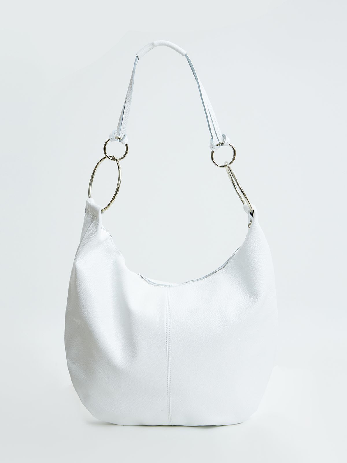 Mat Fashion Δερμάτινη τσάντα shopper Λευκο