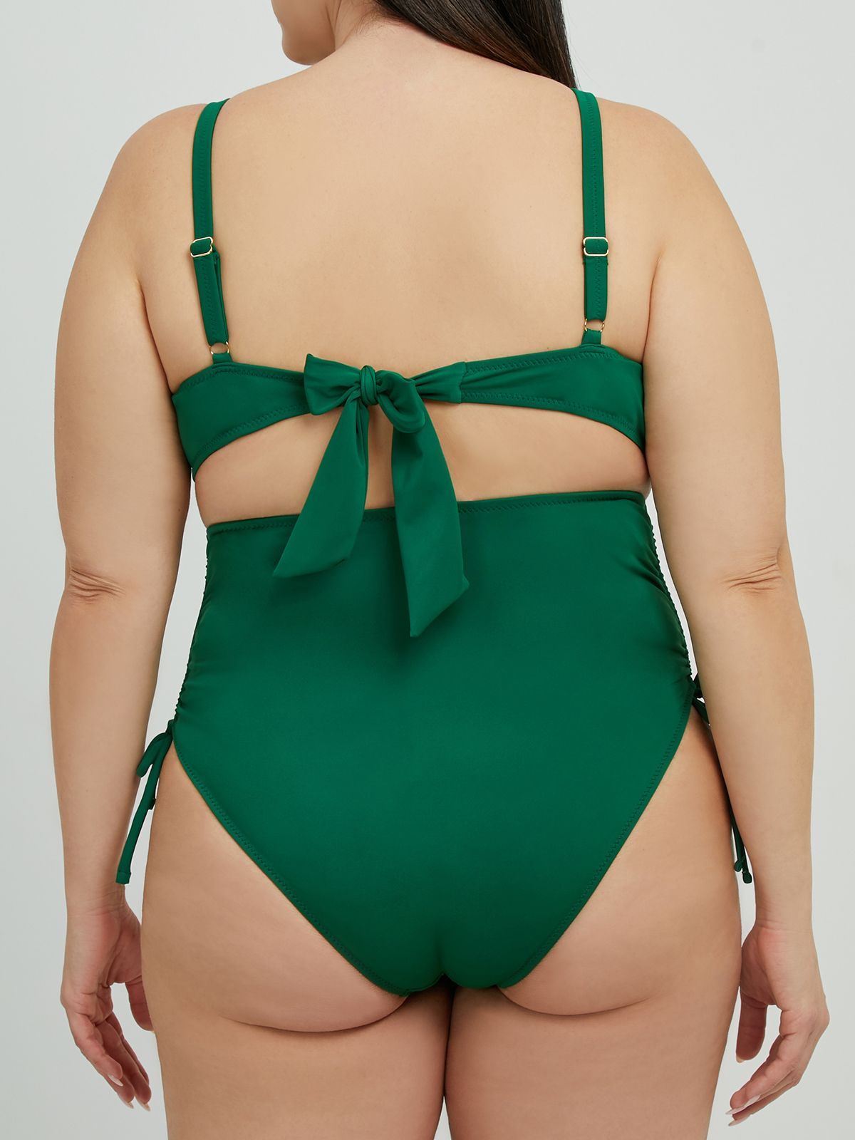 Draped bikini top