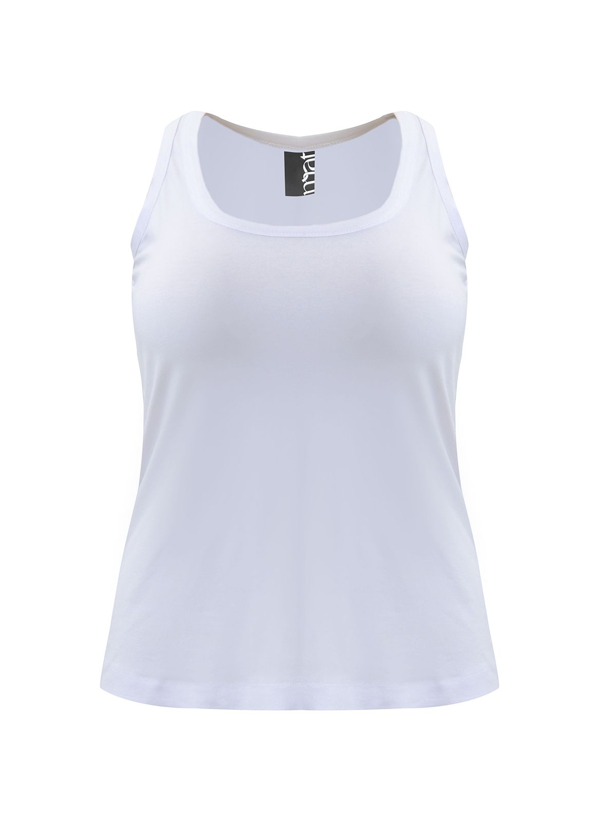 Mat Fashion Basic τοπ βισκόζη Λευκο