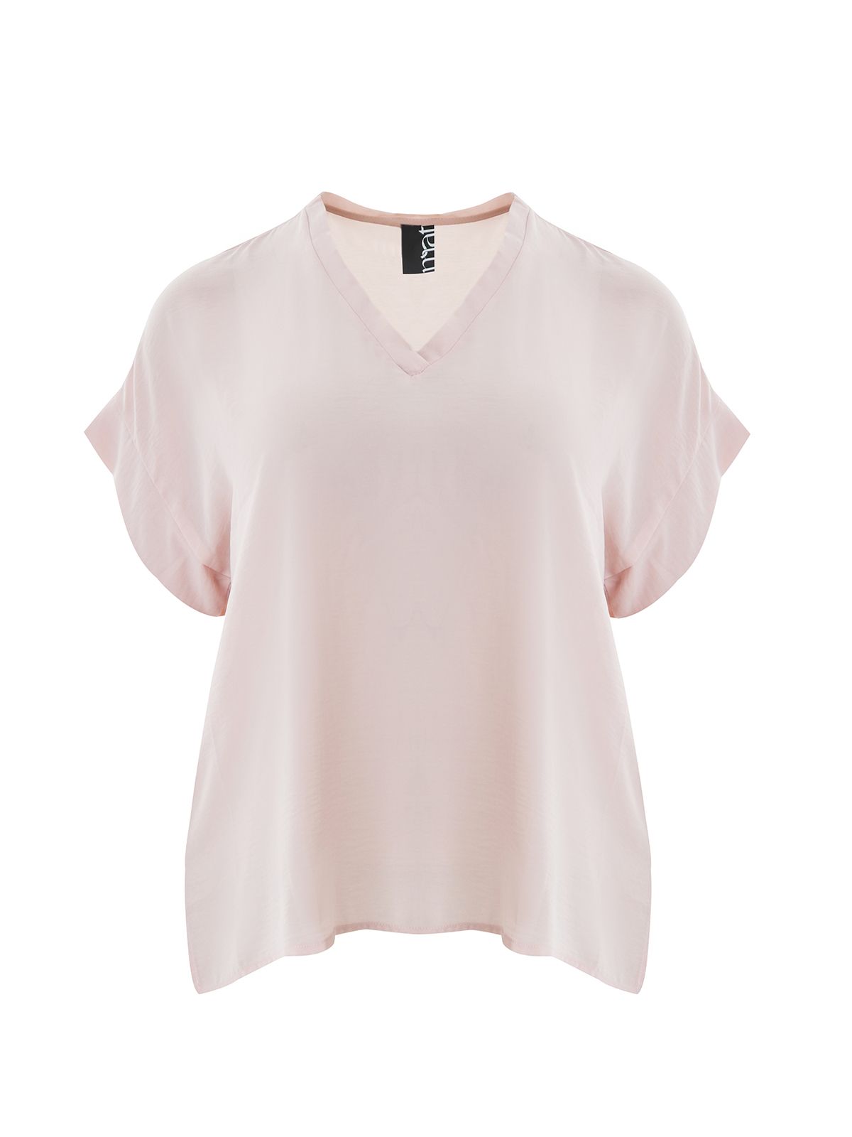 Mat Fashion Μπλούζα essential με V-λαιμόκοψη Ροζ