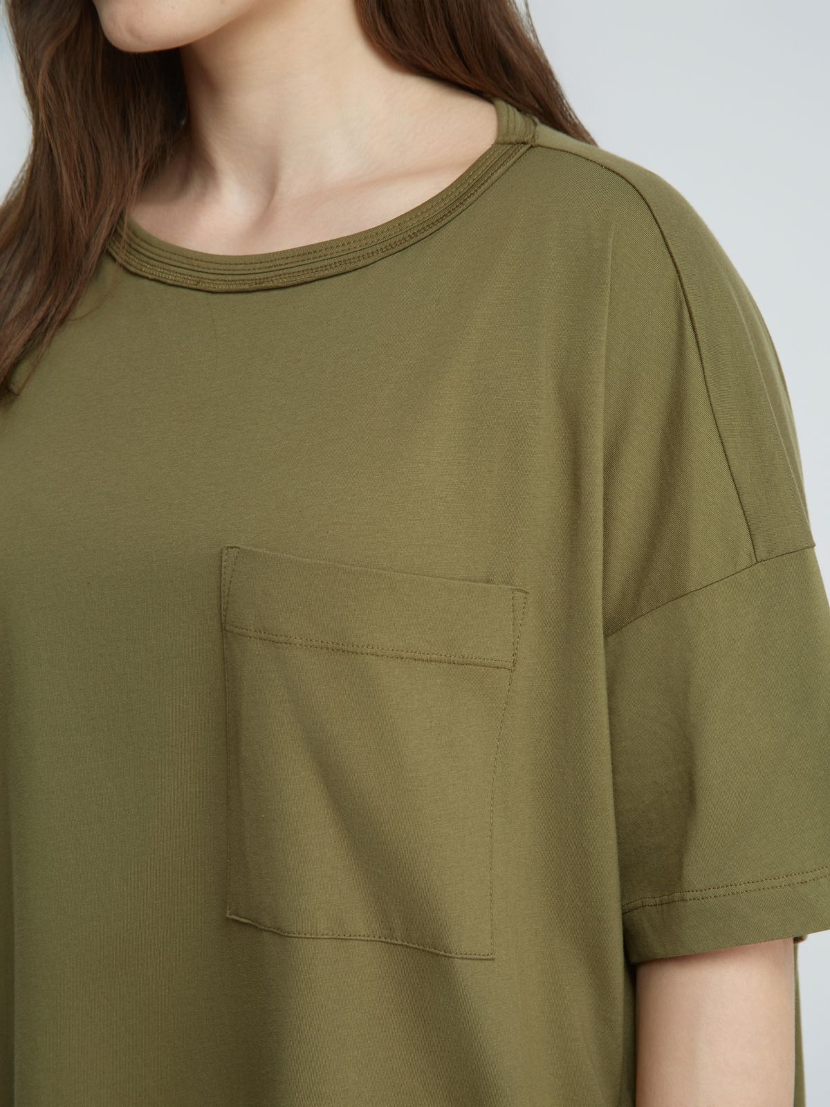 Oversized cotton t-shirt with subtle embroidery