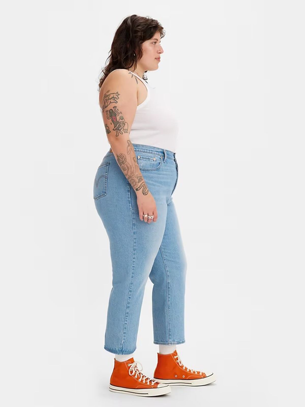 Ribcage straight ankle jeans