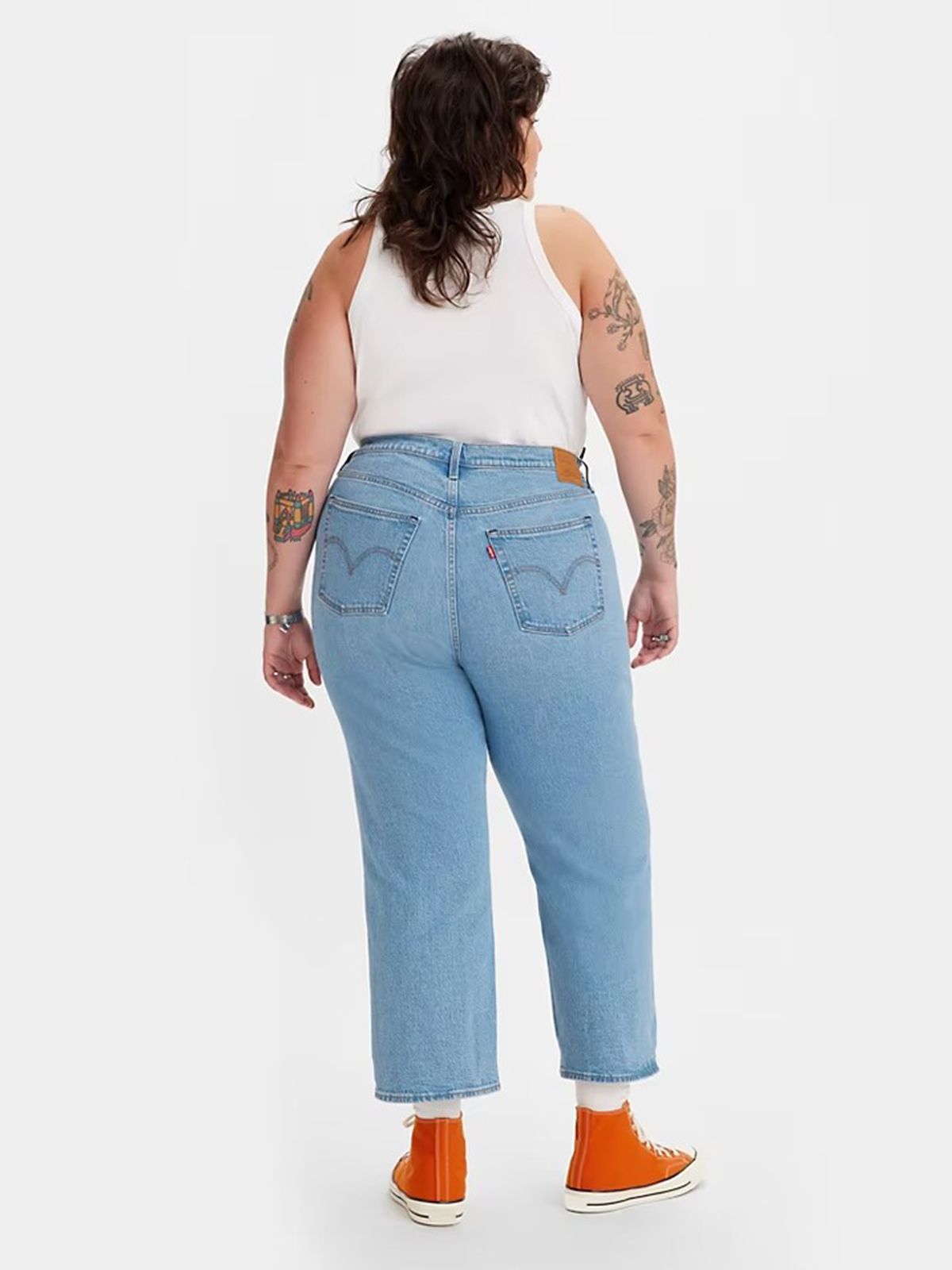 Ribcage straight ankle jeans