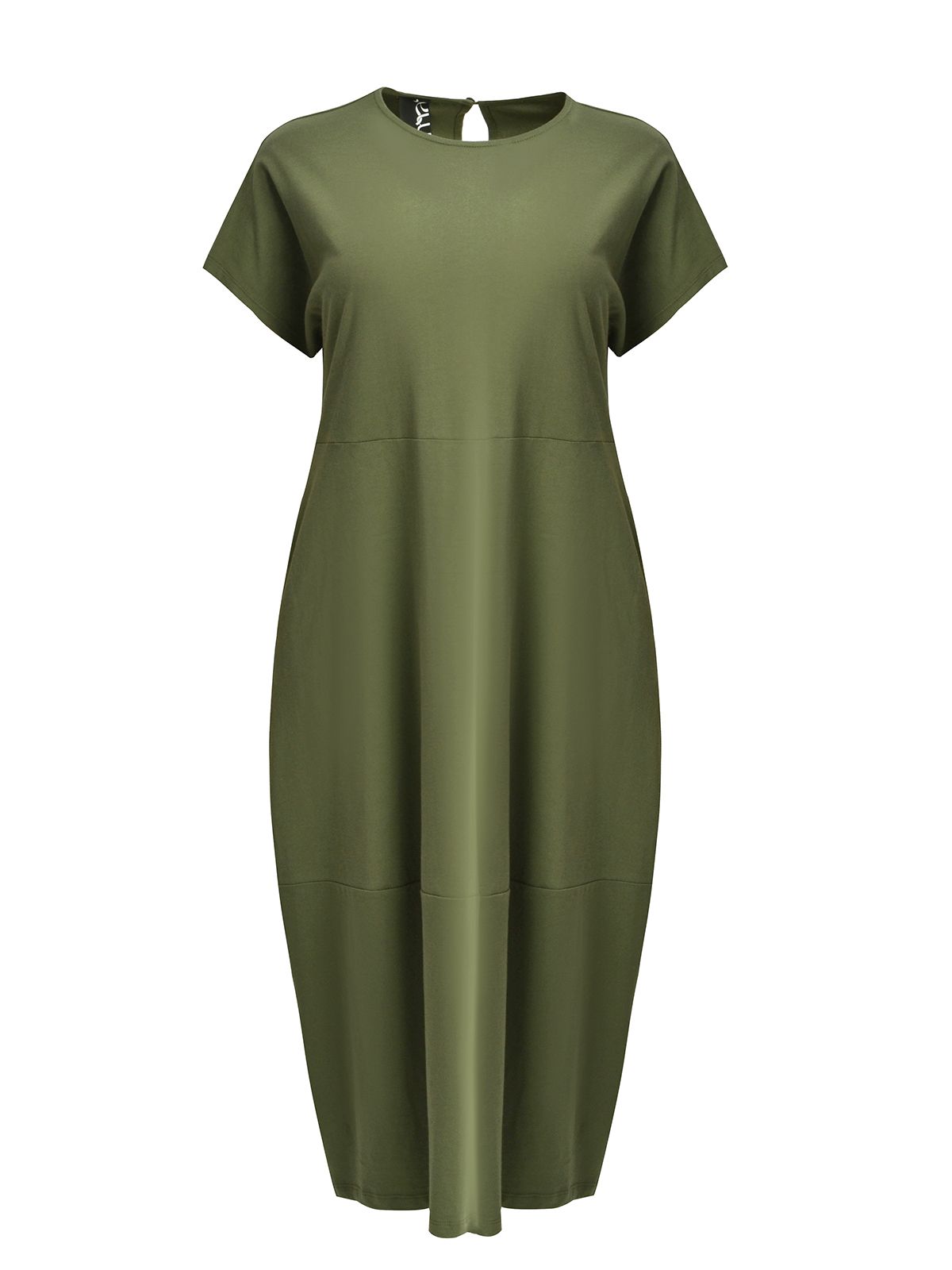 Mat Fashion Βαμβακερό φόρεμα με κοντό μανίκι Πρασινο