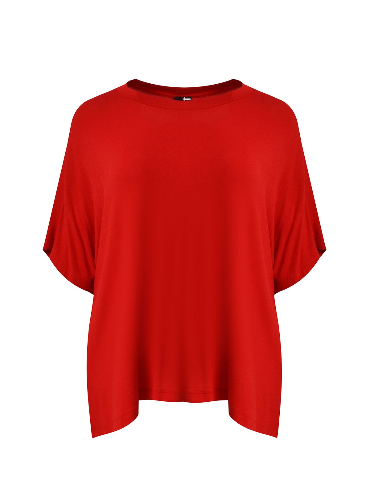 Mat Fashion Κοντομάνικο t-shirt βισκόζη Κοκκινο