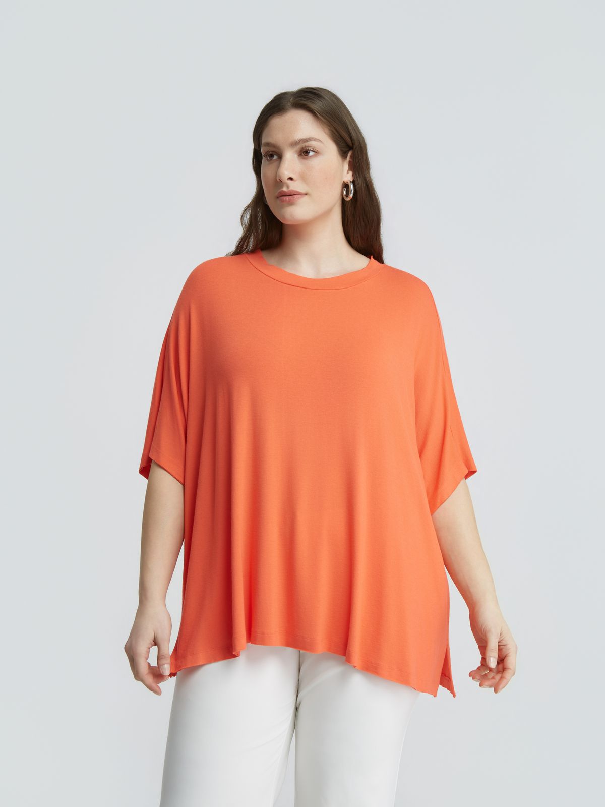 Short-sleeve viscose t-shirt