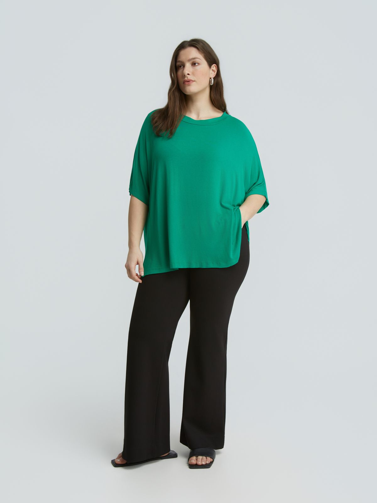 Short-sleeve viscose t-shirt