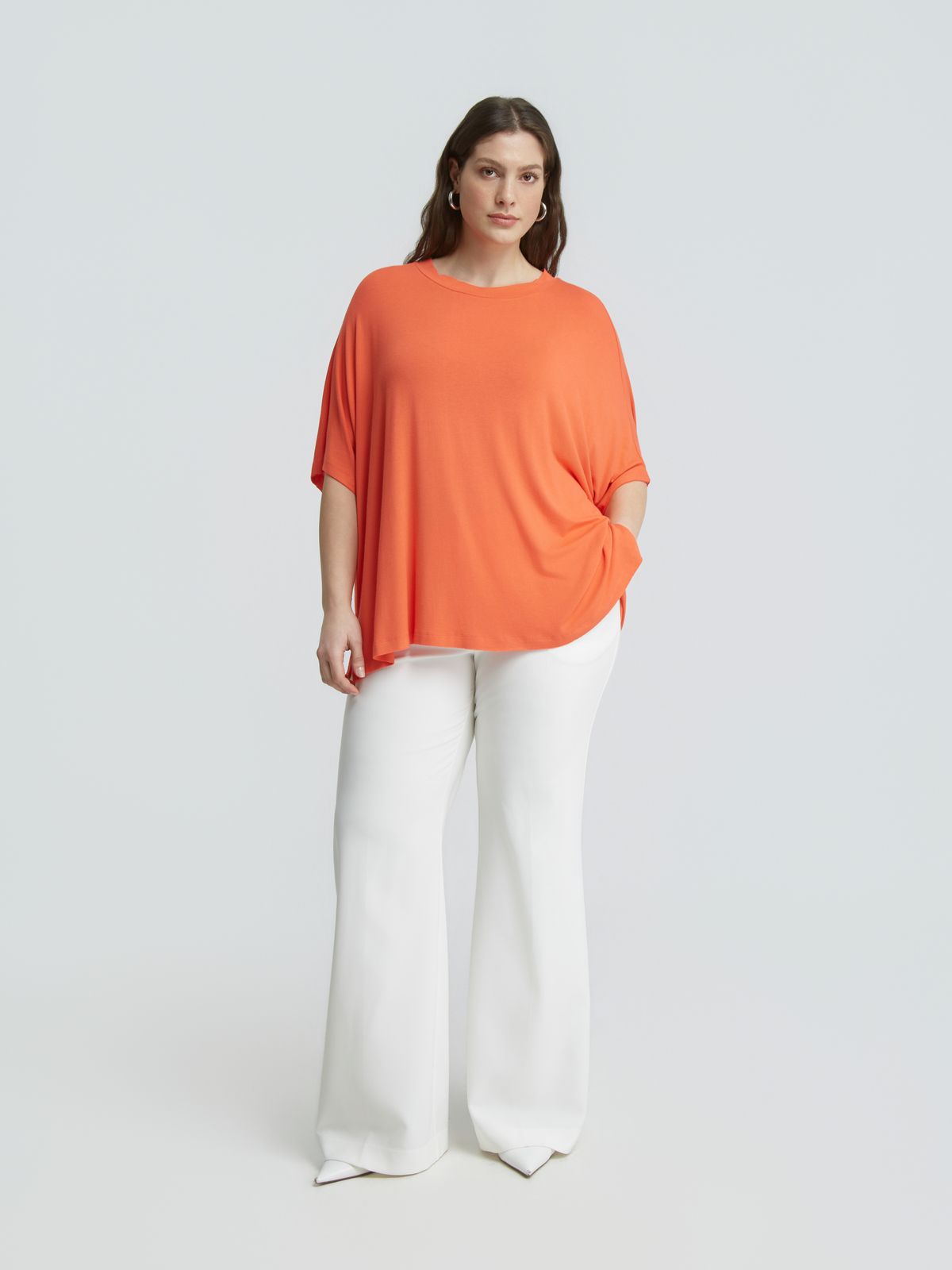 Short-sleeve viscose t-shirt