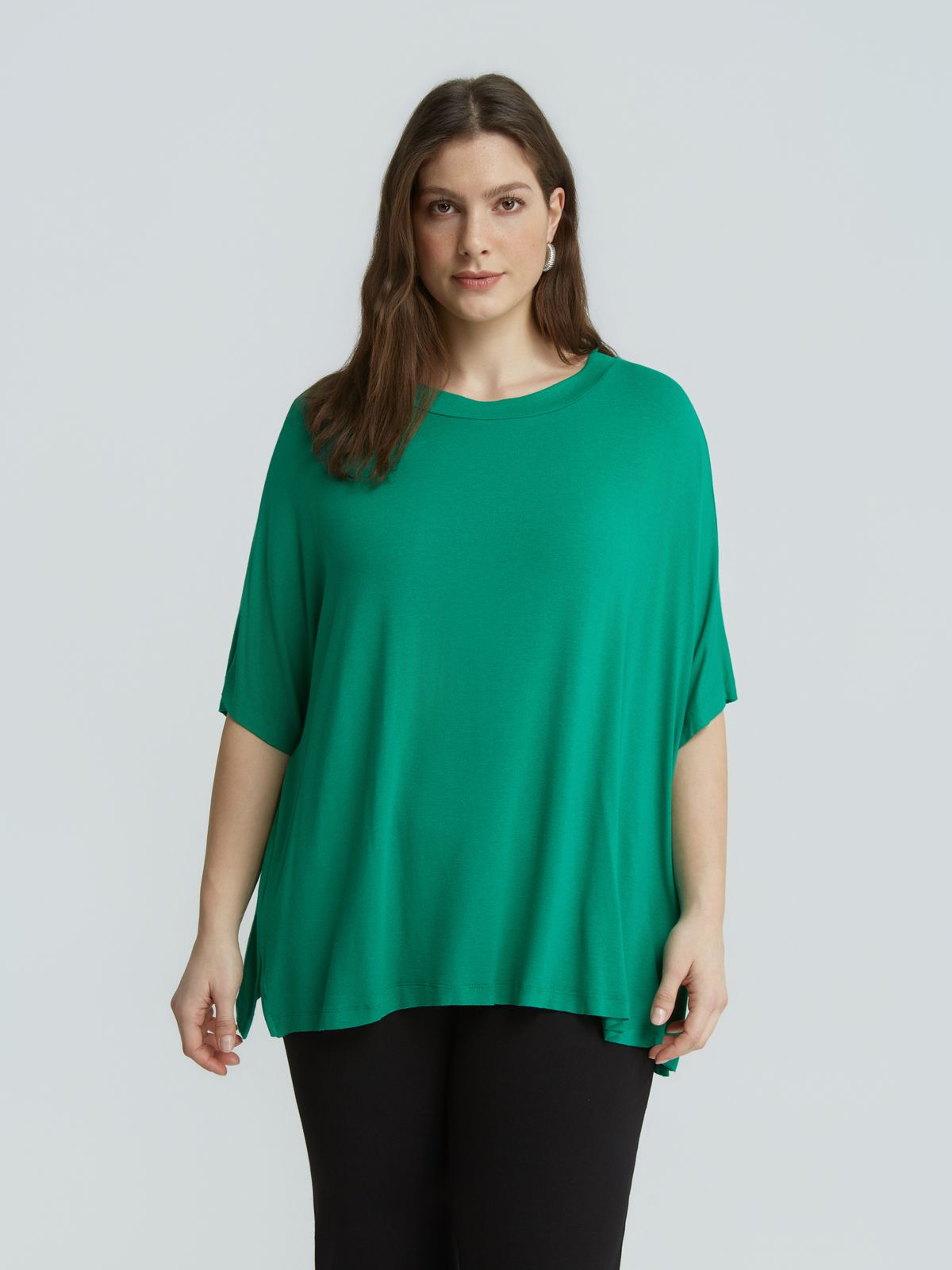 Short-sleeve viscose t-shirt