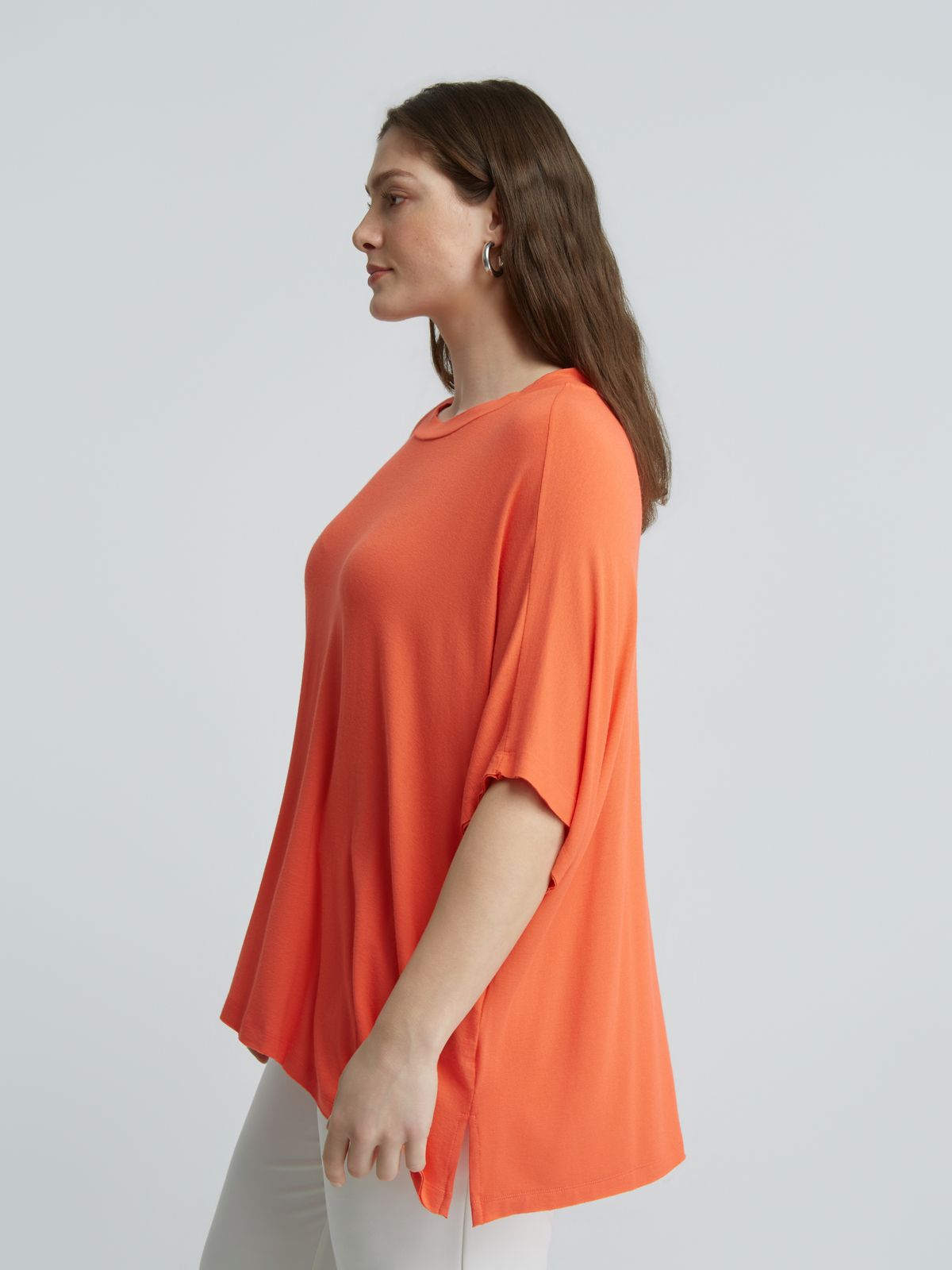 Short-sleeve viscose t-shirt