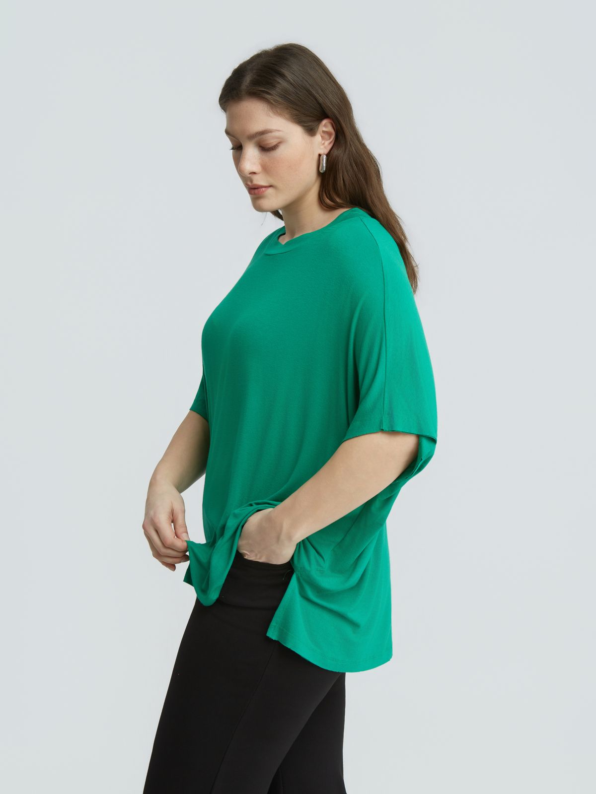 Short-sleeve viscose t-shirt