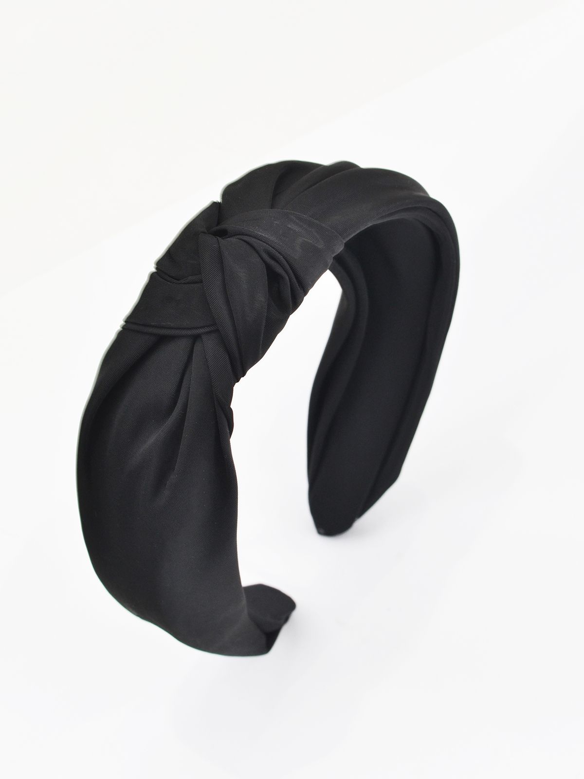 Mat Fashion Στέκα taffeta με κόμπο Μαυρο