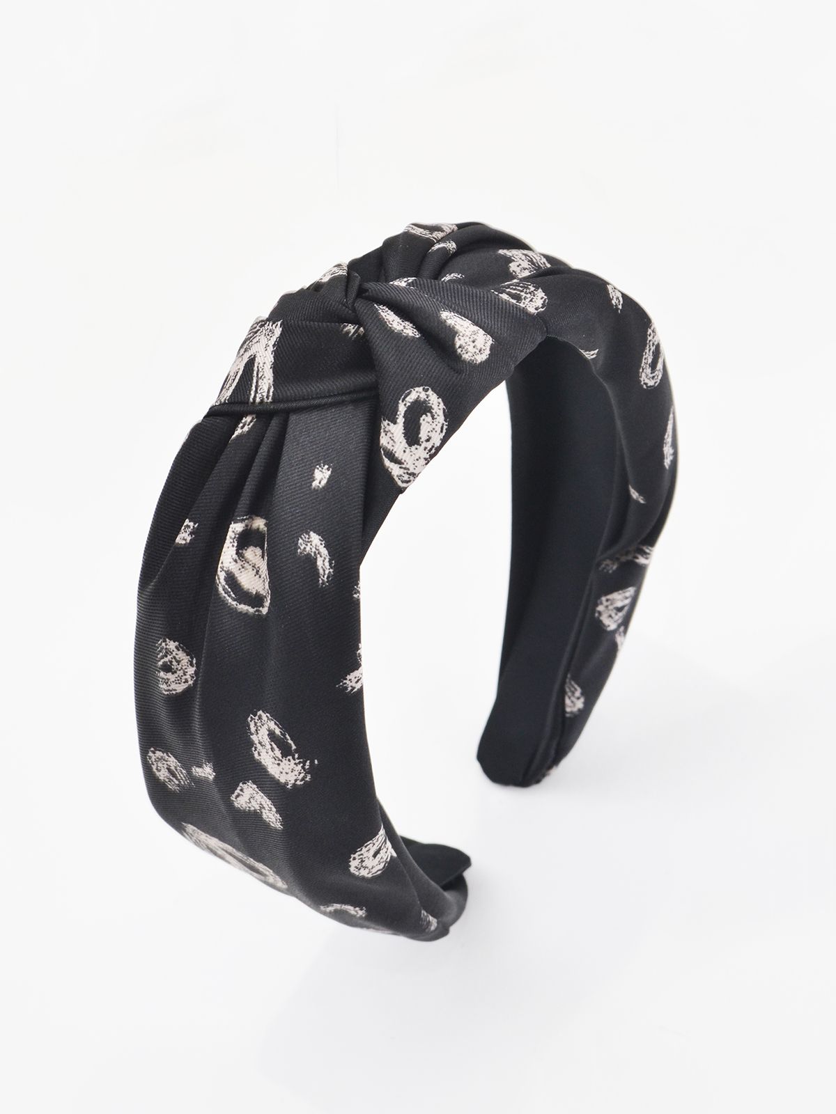 Mat Fashion Στέκα με κόμπο και καρδιές Μαυρο