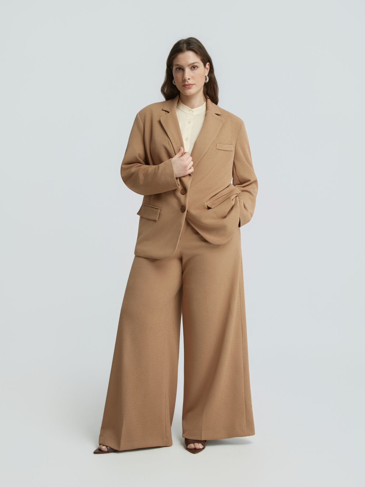 Structured single-breasted blazer