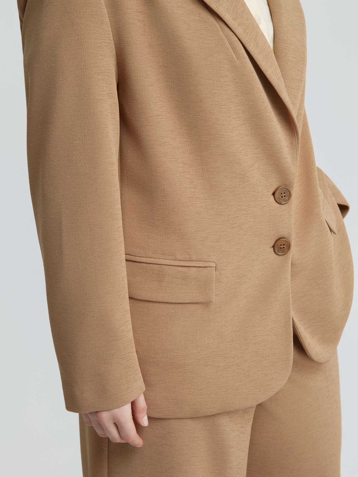 Structured single-breasted blazer